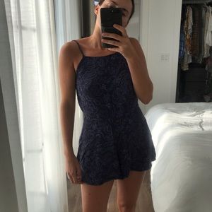 BILLABONG blue backless beach romper - Small